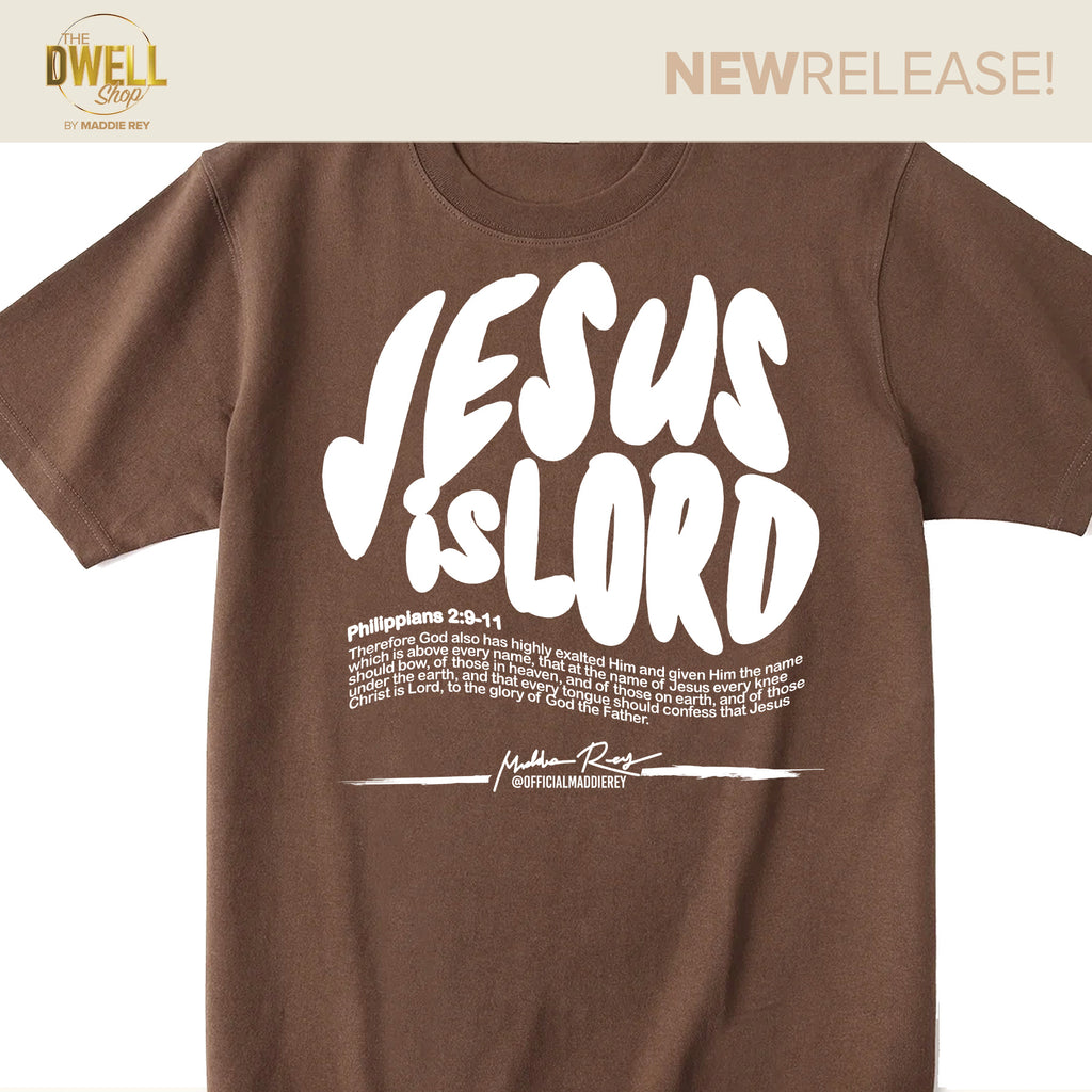 Jesus Is Lord (English) - Brown T-Shirt