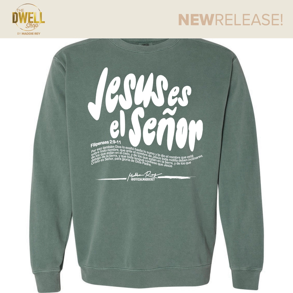 Jesus Es El Señor (Spanish) - Green Crewneck